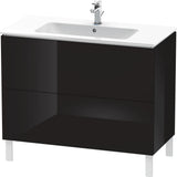 Duravit L-Cube Waschtischunterbau 1020 mm taupe matt, bodenstehend, 2 Auszüge, Tip-On
