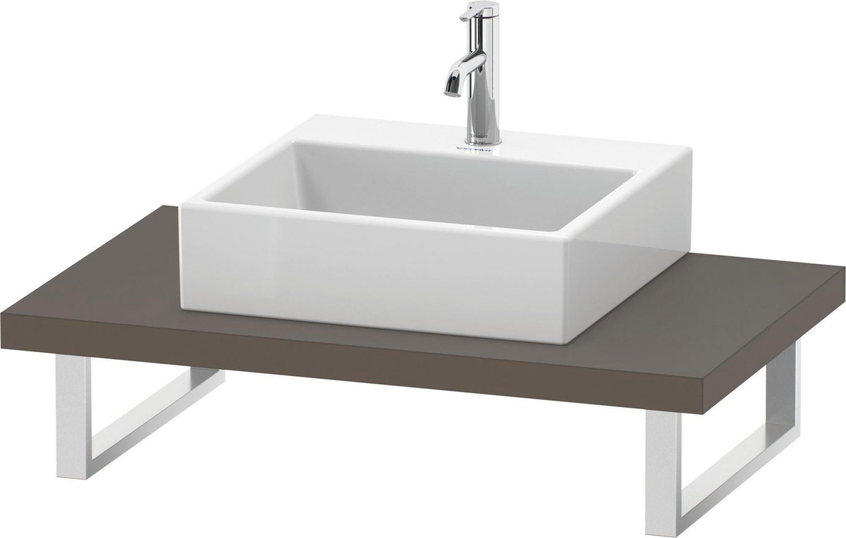 Duravit L-Cube Konsole variabel 550 mm weiß matt – wandhängend, mit Ausschnitt für Waschschüssel