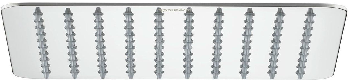 DURAVIT Kopfbrause 200x200mm eckig Chrom Rain – 1 Strahl, Antikalk, Wand- & Deckenmontage