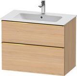 Duravit D-Neo Waschtischunterbau 810 mm betongrau matt mit Soft-Close-Auszug
