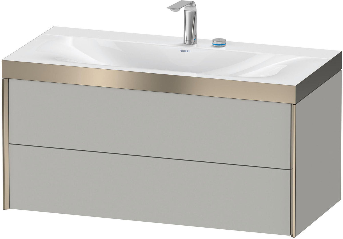 DURAVIT XViu c-bonded Waschtischset 1000 mm wandhängend mit 2 Schubkästen, Tip-on und Soft-Close
