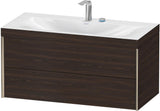 DURAVIT XViu Waschtischunterbauset c-bonded 1000 mm Nussbaum Champagner matt 2 Schubkästen
