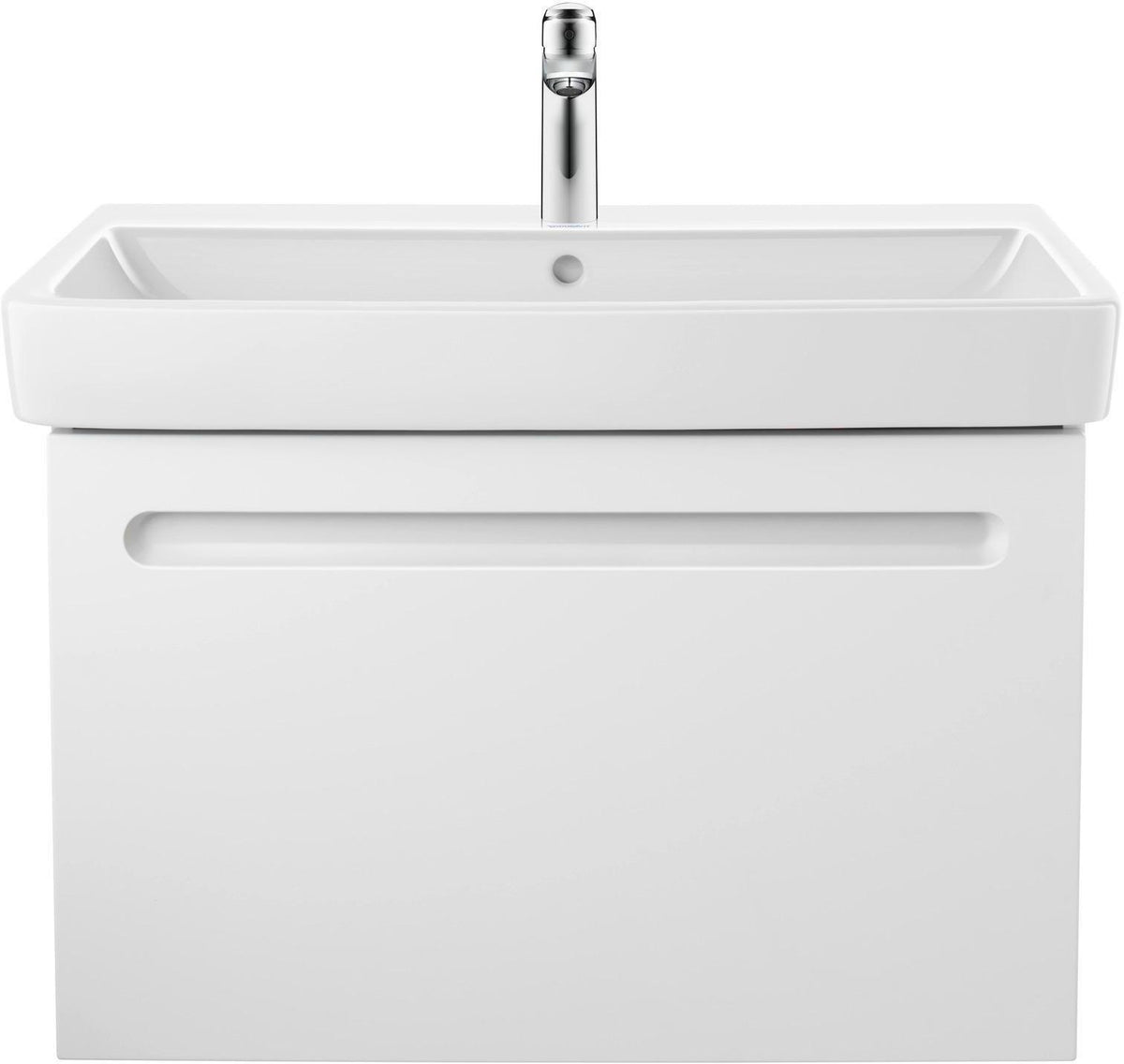 Duravit No.1 Möbelwaschtisch 550 mm weiß mit Überlauf und Hahnlochbank