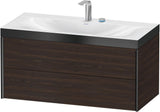 DURAVIT XViu c-bonded Waschtischunterset 1000 mm, 2 Schubkästen, Nussbaum Dunkel, Wandhängend