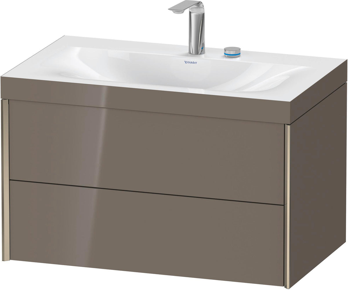 DURAVIT XViu c-bonded Waschtischset 800 mm wandhängend mit 2 Schubkästen und Tip-on-Technik