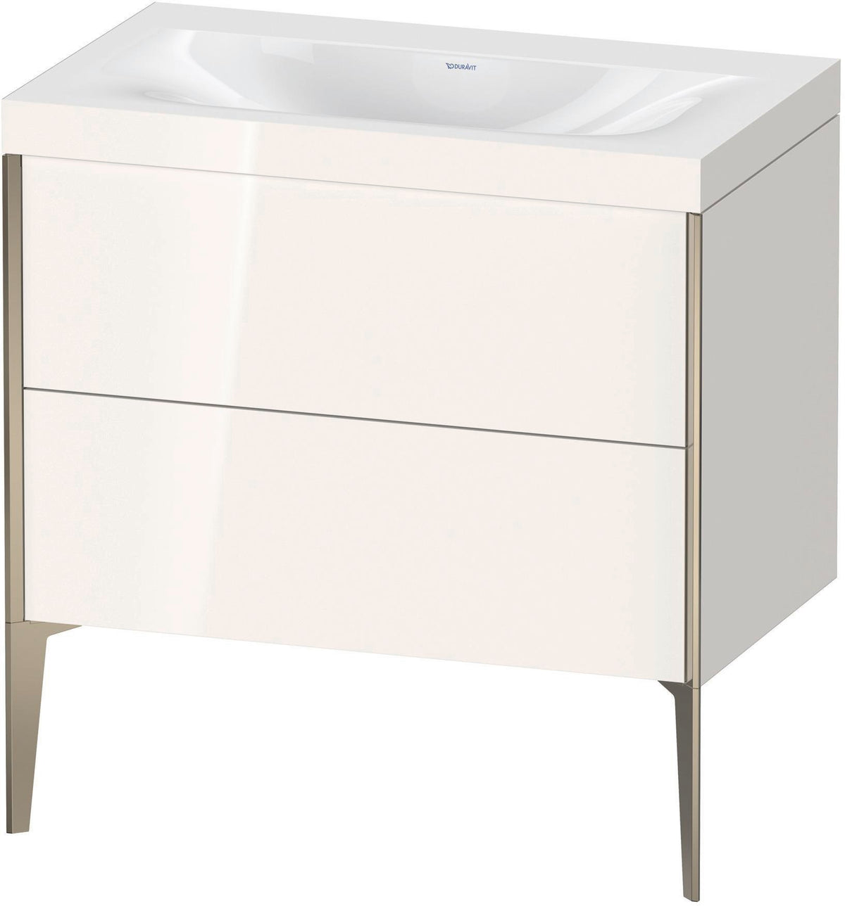 DURAVIT XViu c-bonded Waschtischset 800 mm bodenstehend mit 2 Auszügen und Tip-on Technik