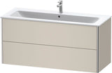 DURAVIT XSquare Waschtischunterbau 1210 mm, 2 Schubkästen, Basalt Matt, wandhängend
