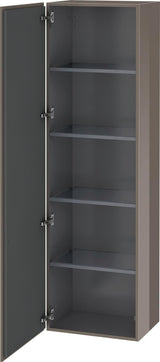 Duravit Hochschrank L-Cube 363x500x1760mm 1 Tür links, flannel grey hochglanz – wandhängend, Soft-Close