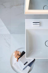 DURAVIT DuraSquare Waschtisch 600 mm, ohne Überlauf, mit Hahnlochbank, weiß – rechteckiges Design