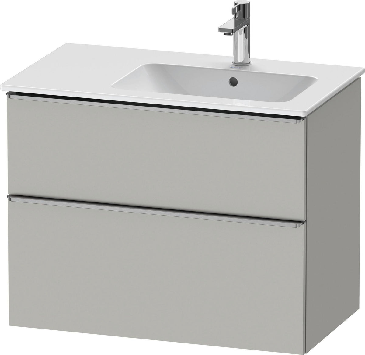 DURAVIT D-Neo Waschtischunterbau 810 mm Weiß Matt mit Bronze Griff und Soft-Close