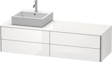 Duravit XSQUARE Waschtischunterbau 1600 mm mit Becken links – Sand Matt
