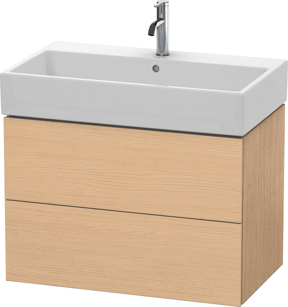 DURAVIT L-Cube Waschtischunterbau 784 mm, 2 Schubkästen, Weiß Matt, Wandhängend