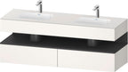 weiß / QA EWT m.Kon-WTU,1600x550x600mm,WPl:2 Ni-Bel,Weiß Supermatt,Ni:Graph.Matt,Dek