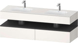 DURAVIT Qatego Studio F. A. Porsche Waschtischset 1600 mm mit Konsolenwaschtischunterbau, 2 Auszüge