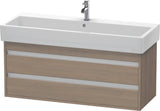 DURAVIT Ketho Waschtischunterbau 1150 mm Eiche Terra, wandhängend, 2 Schubkästen, Soft-Close