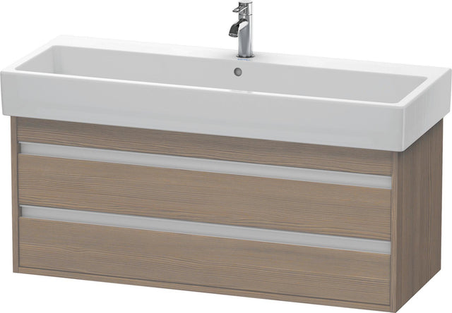 DURAVIT Ketho Waschtischunterbau 1150 mm Eiche Terra, wandhängend, 2 Schubkästen, Soft-Close