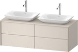DURAVIT XVIU Waschtischunterbau 1400x550mm Champagner Satin-Matt mit Konsolenplatte