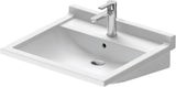 Duravit Waschtisch Starck 3 Vital 600 mm mit Überlauf und Hahnlochbank, weiß