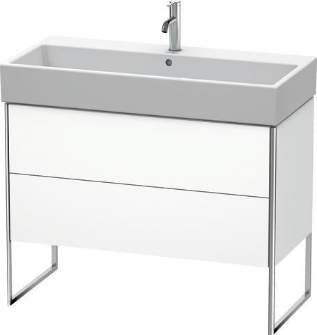 Duravit XSquare Waschtischunterbau 984x731x460 mm mit integriertem Fußgestell, s-matt ES Ahorn