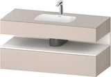 DURAVIT Qatego Studio F. A. Porsche Einbauwaschtisch mit Konsolenwaschtischunterbau 1200 mm Weiß Matt