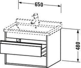 DURAVIT Waschtischunterbau Ketho wandhängend 650 mm weiß matt mit 2 Schubkästen