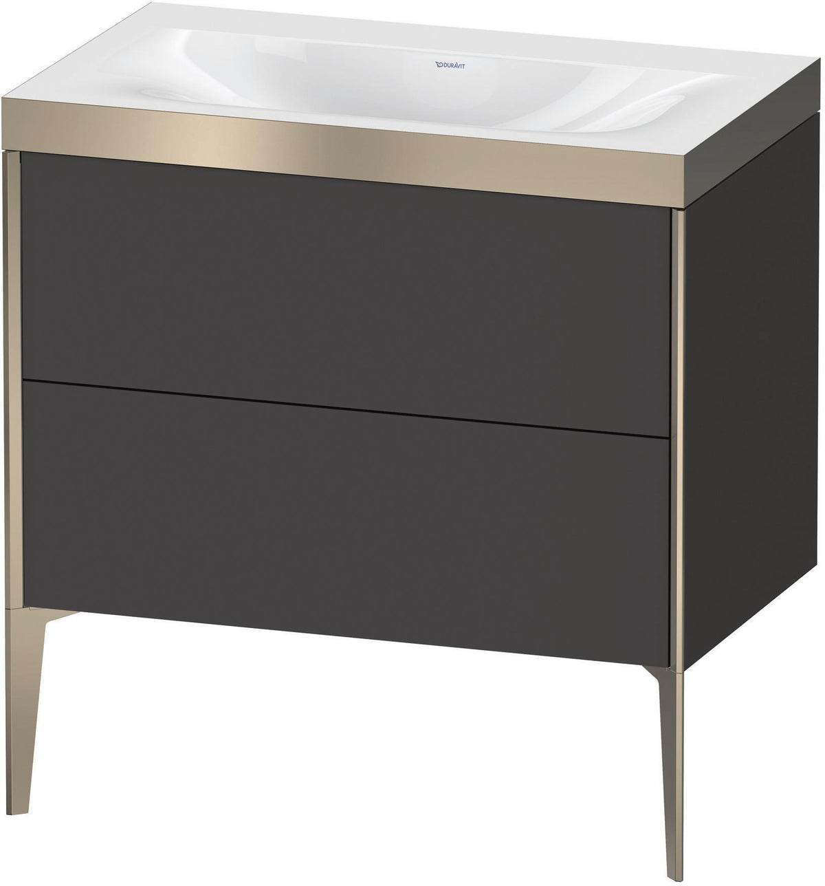 DURAVIT XViu c-bonded Waschtischset bodenstehend 800 mm mit 2 Auszügen und Push-Open