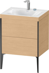DURAVIT XViu c-bonded Set 480x600x610 mm – 2 Auszüge, champagner matt/Eiche Natur