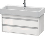 Duravit Ketho Waschtischunterbau 950 mm wandhängend mit 2 Schubkästen und Soft-Close in Weiß Matt