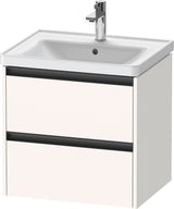 DURAVIT Ketho.2 Waschtischunterbau wandhängend 584 mm betongrau matt mit 2 Schubkästen