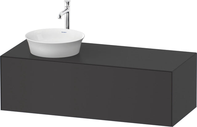 DURAVIT White Tulip Waschtischunterbau 1300 mm graphit seidenmatt mit LED-Innenbeleuchtung und Tip-On-Technik