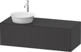 DURAVIT White Tulip Konsolenwaschtischunterbau 1300 mm Nussbaum Taupe mit 1 Auszug