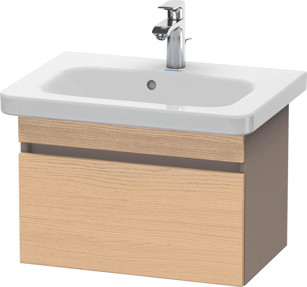DURAVIT DuraStyle Waschtischunterbau wandhängend 580 mm betongrau matt mit Soft-Close-Auszug