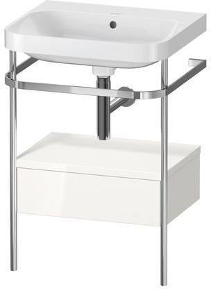 Duravit Waschtischset Happy D.2 Plus 575x490mm taupe supermatt mit Hahnloch