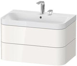 Duravit Waschtischset HAPPY D.2 PLUS 775x490mm ein Hahnloch taupe supermatt