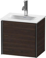 DURAVIT XViu Waschtischunterbau wandhängend, 1 Tür rechts, amerikanischer Nussbaum – 397x430x310 mm