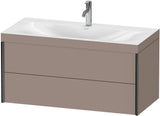 DURAVIT XViu Waschtischunterbauset 1000 mm c-bonded, 2 Schubkästen, schwarz matt