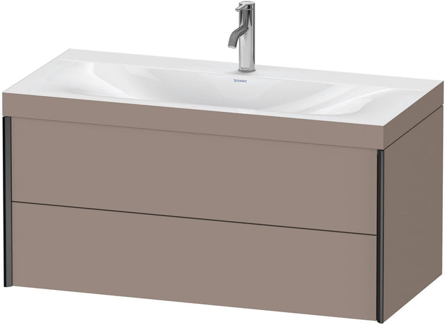 DURAVIT XViu Waschtischunterbauset 1000 mm c-bonded, 2 Schubkästen, schwarz matt