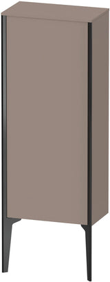 Duravit XViu Halbhochschrank 890 mm, 1 Tür, links, l. schwarz matt/leinen, wandhängend