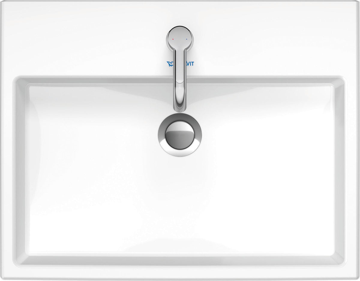 DURAVIT Vero Air Waschtisch 600 mm, weiß, mit Hahnlochbank und 1 Hahnloch, ohne Überlauf, für Wandmontage