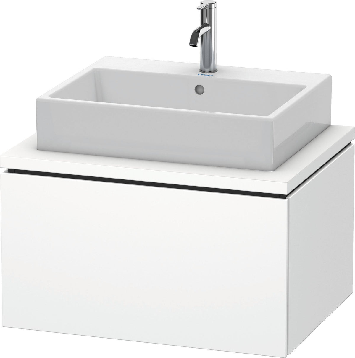 Duravit L-Cube Konsolenwaschtischunterbau 720 mm betongrau matt mit 1 Auszug und Tip-on-Technik