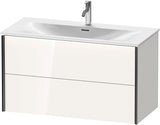 DURAVIT XViu Waschtischunterbau wandhängend 1010 mm, 2 Schubkästen, weiß matt – mit Tip-On-Technik