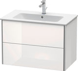 DURAVIT XSquare Waschtischunterbau wandhängend 810 mm mit 2 Schubkästen, Weiß Seidenmatt