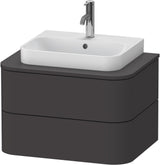 DURAVIT Happy D.2 Konsolenwaschtischunterbau wandhängend 650 mm, 2 Schubkästen, weiß Hochglanz