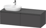 Duravit Ketho.2 Konsolen-Waschtischunterbau 1400 mm Betongrau Matt mit 2 Auszügen