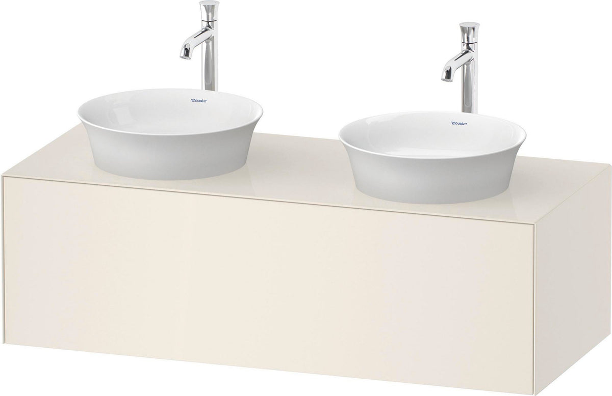 DURAVIT White Tulip Waschtischunterbau 1300 mm, 1 Auszug, Nussbaum/Taupe Hochglanz, wandhängend