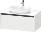 weiß matt / 1 Auszug / Waschtischunterbau