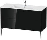 DURAVIT XViu Waschtischunterbau bodenstehend 1210 mm, 2 Auszüge, champagner matt/weiß matt