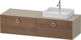 Duravit Waschtischunterbau White Tulip 1600 mm Eiche Nussbaum links – Design von Philippe Starck