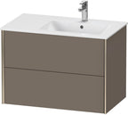 flannel grey seidenmatt / Mitteldichte Faserplatte (MDF) / 2Schubk.,champ.matt/flan.grey