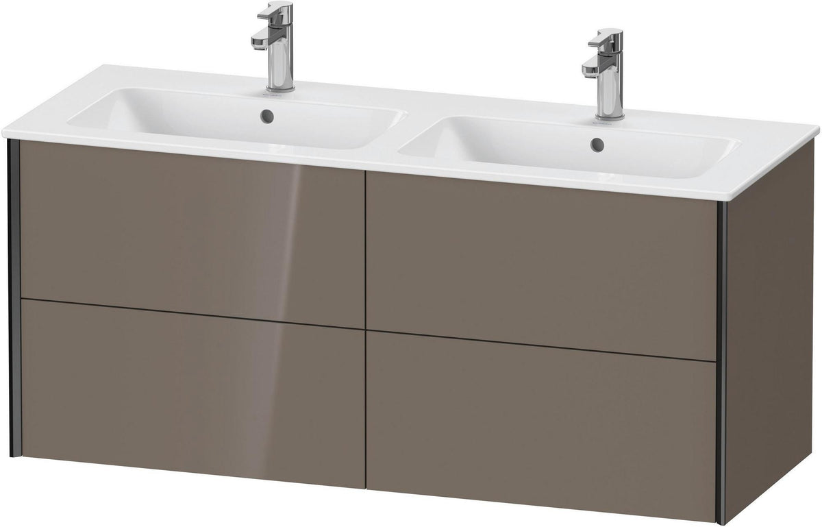 Duravit XViu Waschtischunterbau wandhängend 1280 mm, 4 Schubkästen, champagner matt/weiß matt